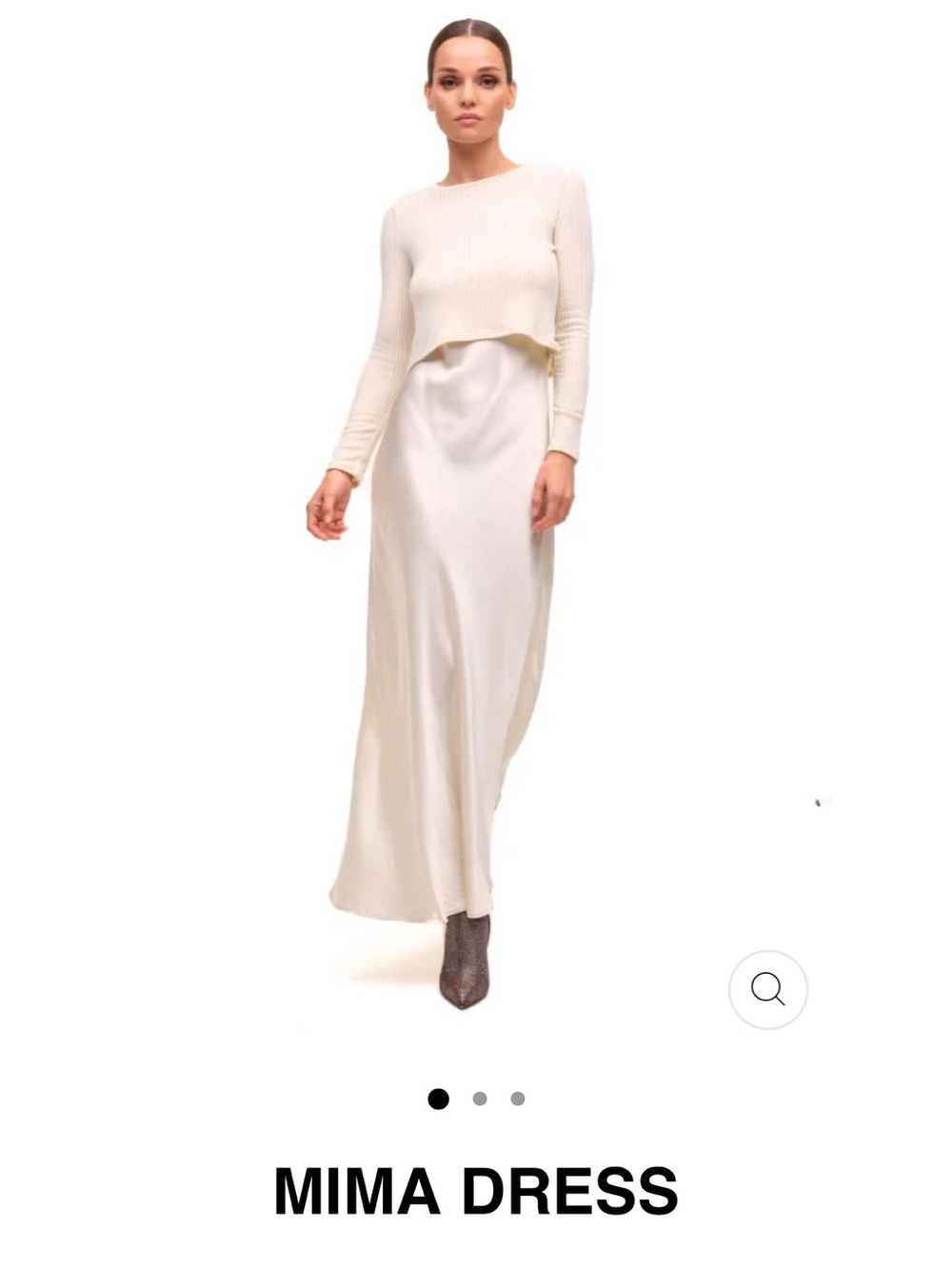 n:PHILANTHROPY Mima Maxi Slip Dress in Ivory Cream